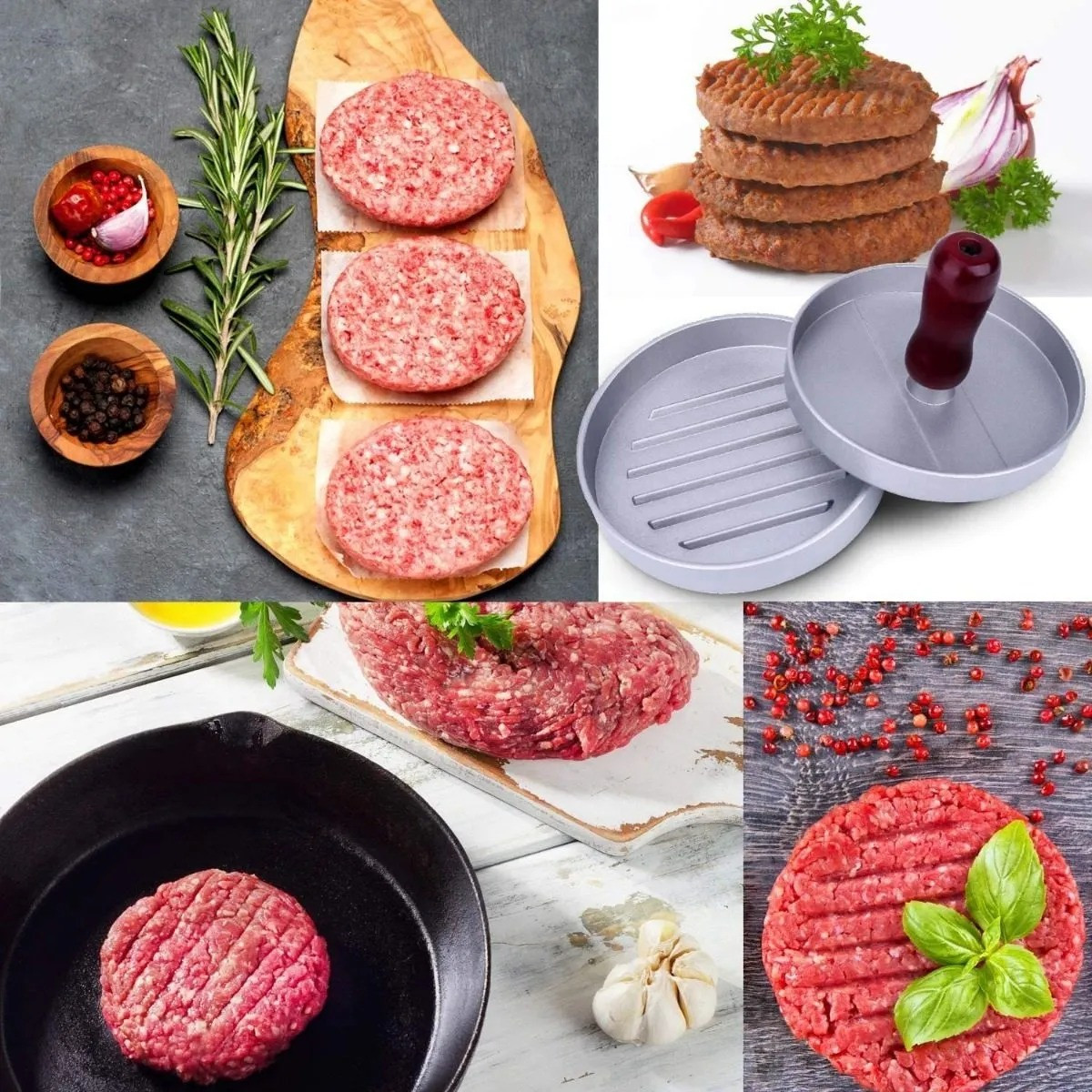 Miniatura 2 de Molde Prensa Manual Para Carne Hamburgue